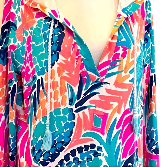 Cover Up Dress Lilly Pulitzer Rylie UPF 50 Hooded
Pockets Size XL Goobay Smash - Picture 8 of 13